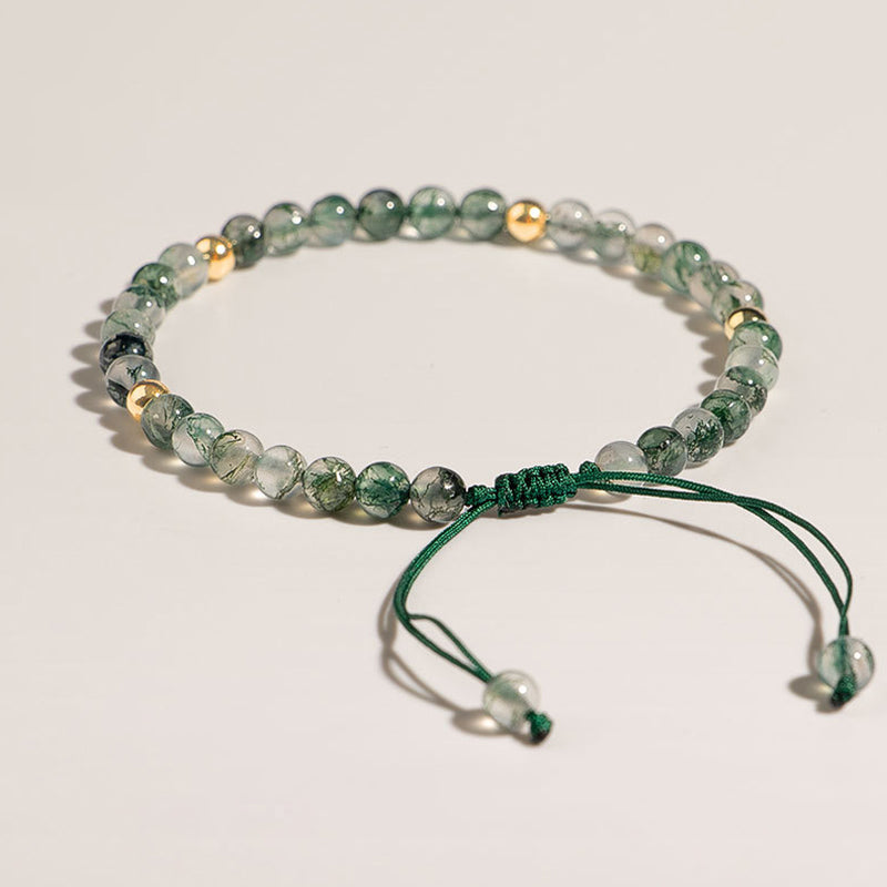 KarmaRipple's Moss Agate Fortunate Balance Bracelet p5