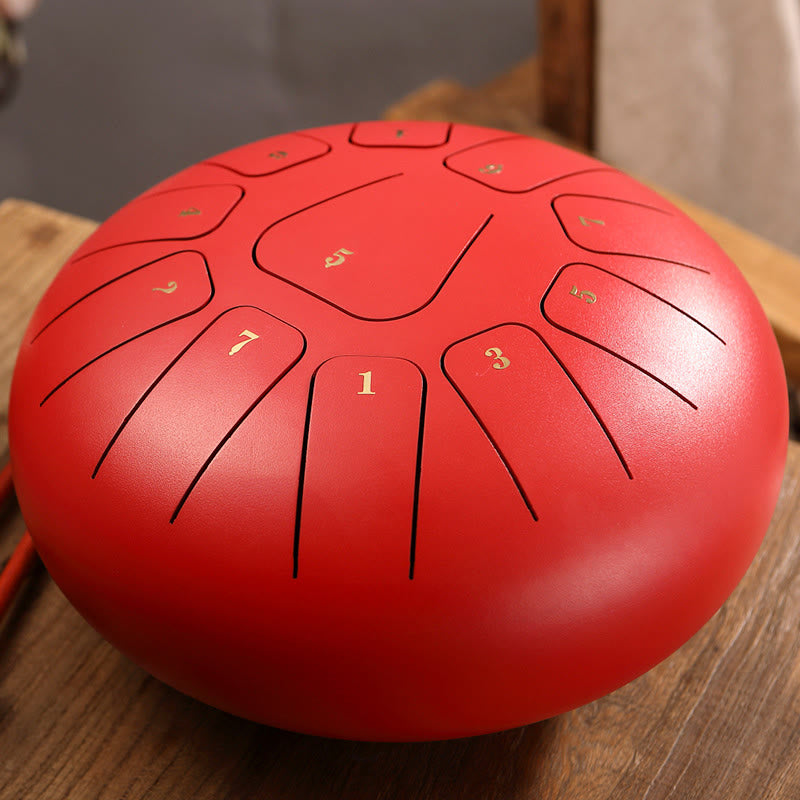 KarmaRipple's Steel Tongue Drum Sound Balancing Mindfulness Meditation Yoga Drum Kit 11 Note 8 Inch p32