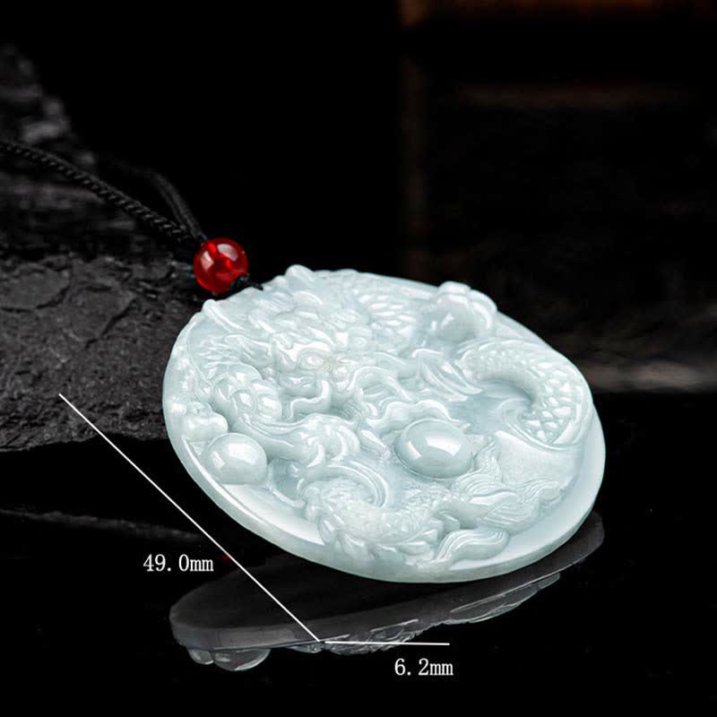 KarmaRipple's ???A Flash Sale- Chinese Zodiac Dragon Jade Success Amulet String Pendant p9