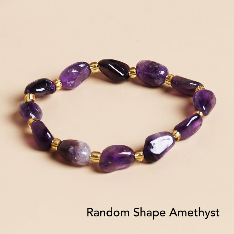KarmaRipple's Authentic Irregular Shape Stone Gemstone Meditation Balance Bracelet p57