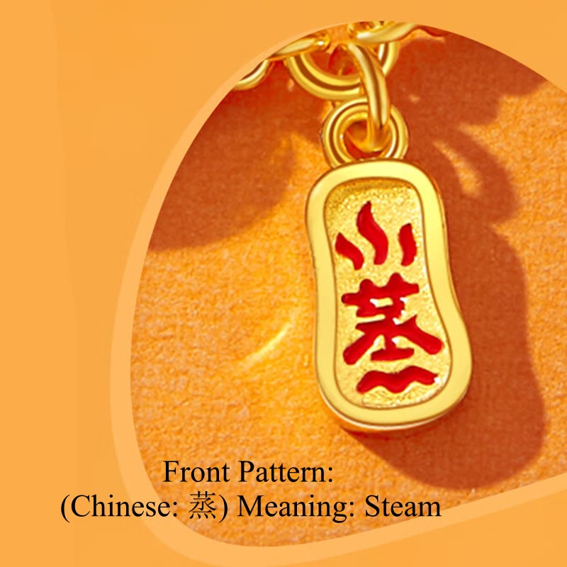 KarmaRipple's 925 Sterling Silver Year Of The Dragon Hetian Ivory Jade Chinese Steamed Bun Dragon Design Fortune Blessing Bracelet p8
