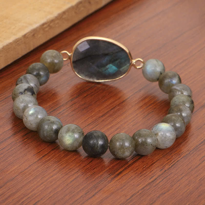 KarmaRipple's Authentic Labradorite Moonstone Support Balancing Beaded Bracelet p7
