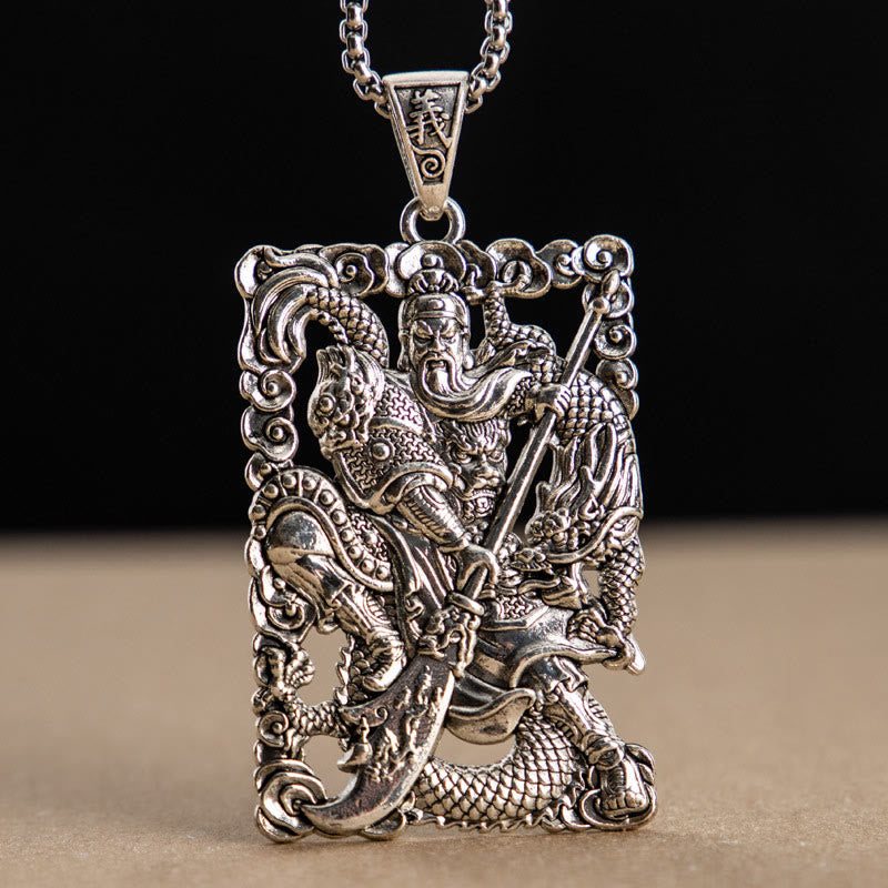 KarmaRipple's Guan Gong Dragon Auspicious Clouds Wealth Pendant Necklace p1