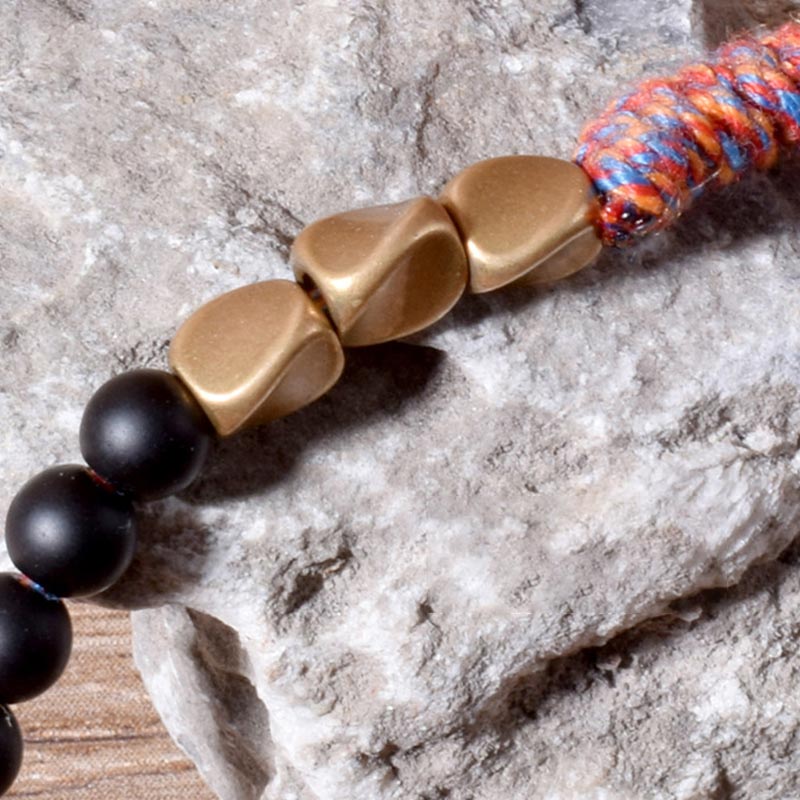 KarmaRipple's Handmade Tibetan Black Onyx Tassel Bracelet p9