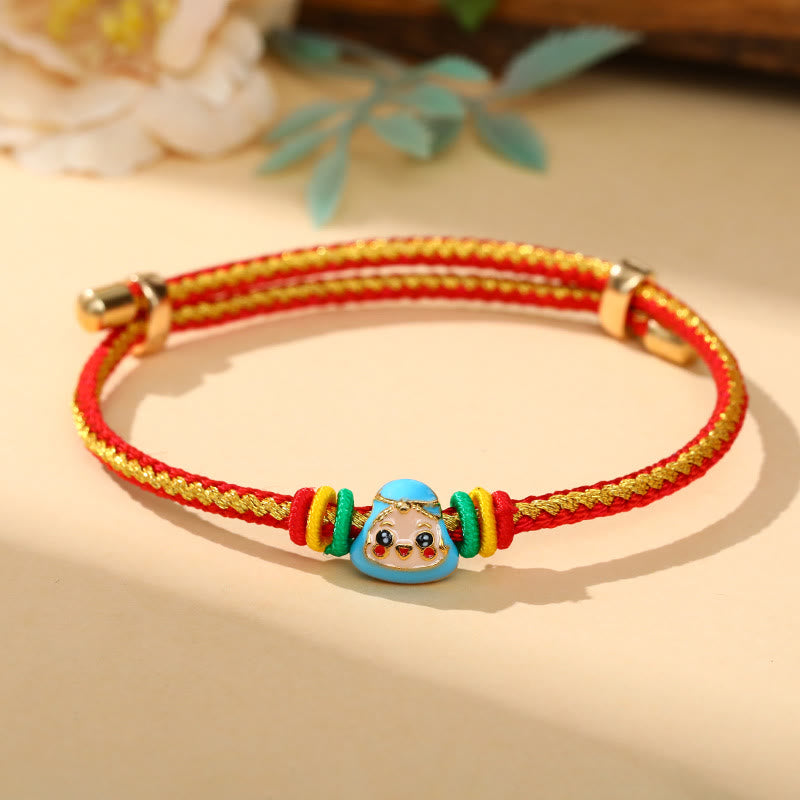 KarmaRipple's Colorful Rope Zongzi Pattern Fortune Handmade Child Adult Bracelet p39