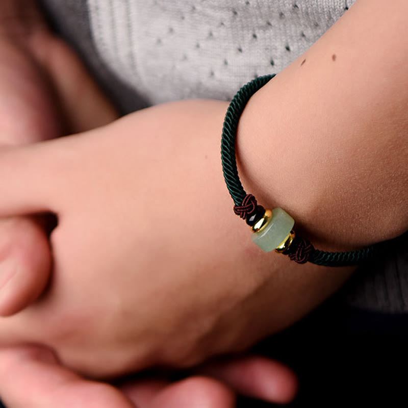 KarmaRipple's Tibetan Green Aventurine Fortune Braid String Bracelet p19