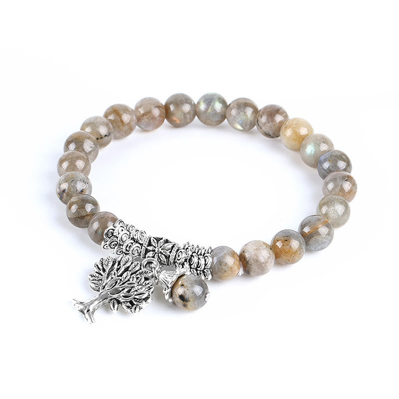 KarmaRipple's Authentic Gemstone Tree of Life Fortunate Talisman Stretch Bracelet p59