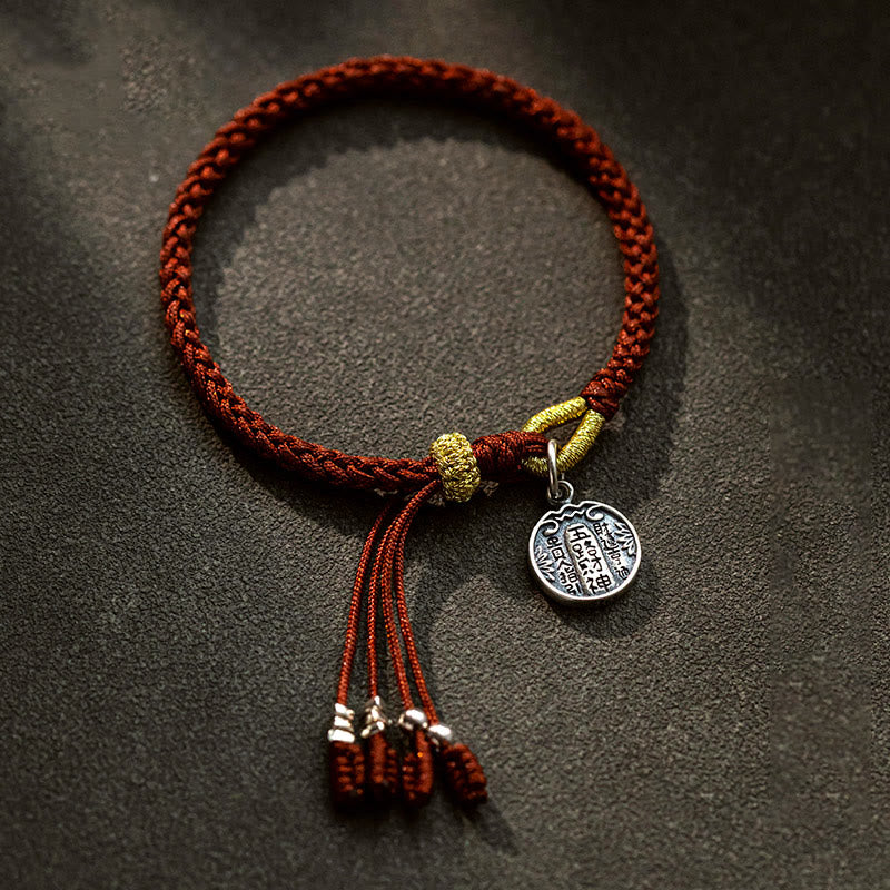 KarmaRipple's Handmade 925 Sterling Silver Five Directions Gods of Wealth Fortune Protection String Braid Bracelet p17