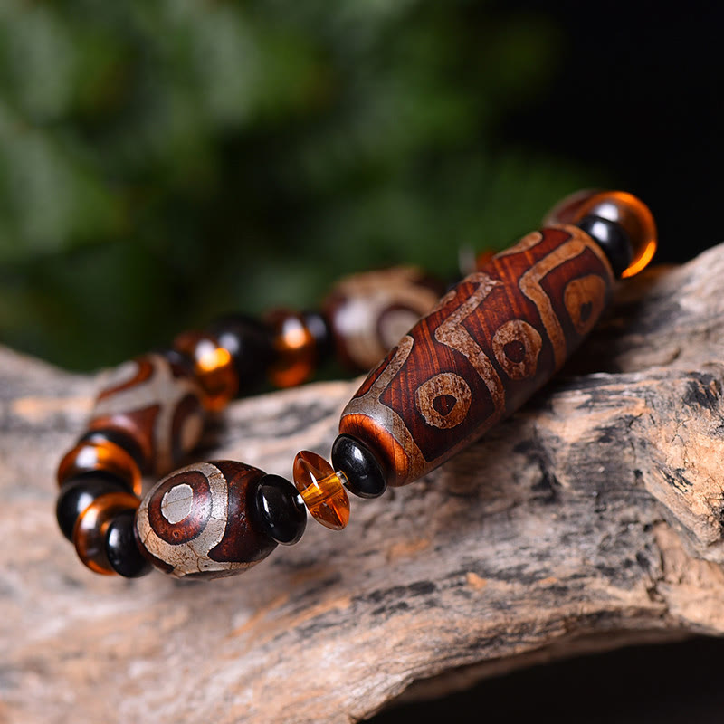 KarmaRipple's Tibetan Retro Authentic Nine-Eye Dzi Bead Blessings Bracelet p3