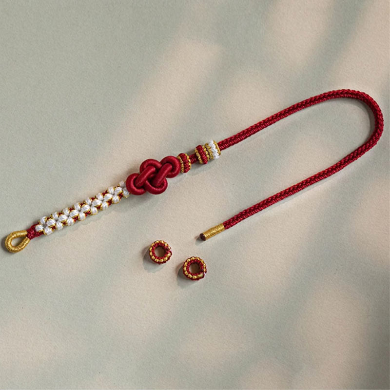 KarmaRipple's Handmade True Love Weave Peach Blossom Talisman Fortune Rope Bracelet p14