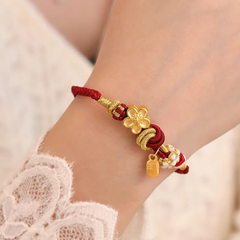 KarmaRipple's Peach Blossom Happiness Talisman Fortune Red String Bracelet p10