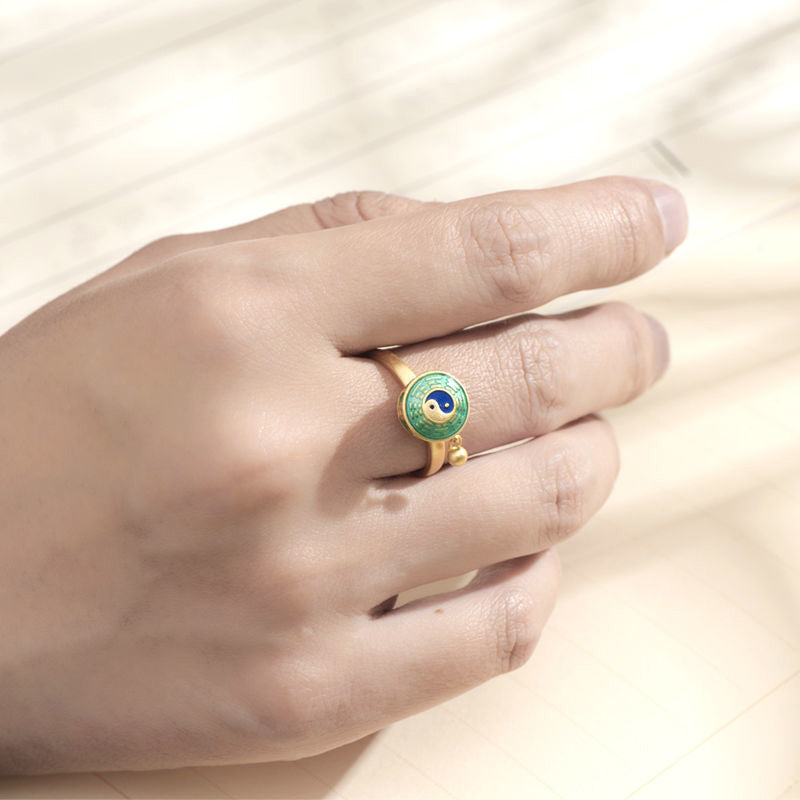 KarmaRipple's Yin Yang Bronze Fortune Wealth Rotatable Ring p4