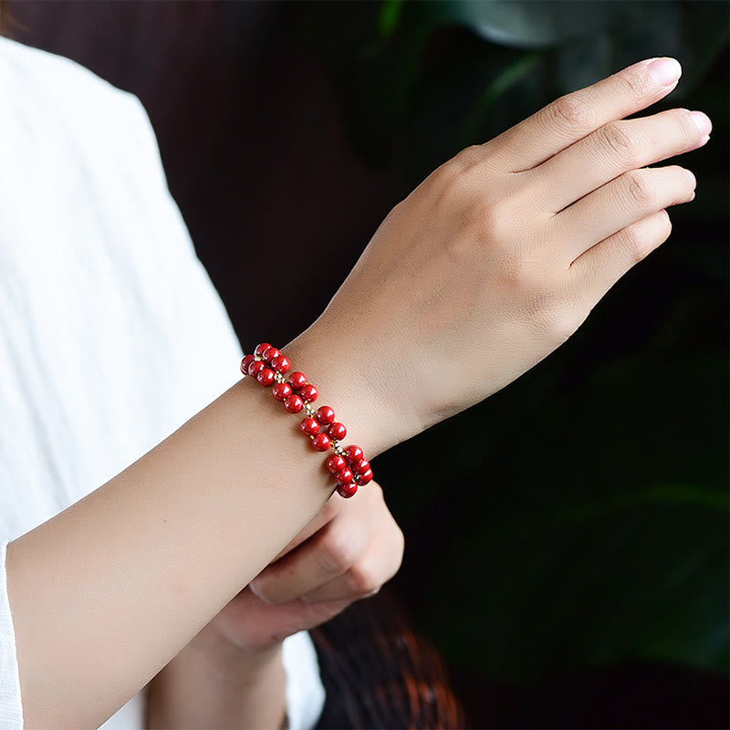 KarmaRipple's Authentic Cinnabar Beaded Blessing Bracelet p14