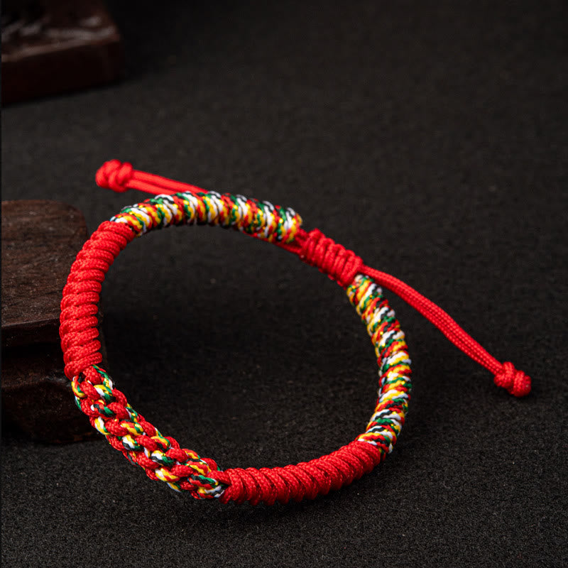 KarmaRipple's Tibetan Handmade Colorful King Kong Weave Fortune Braid String Bracelet p5