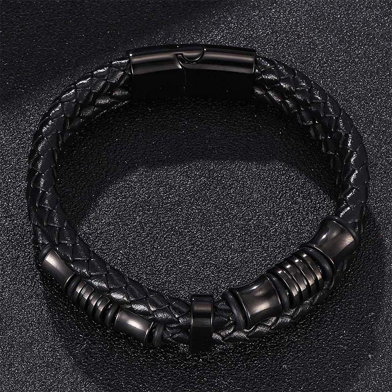 KarmaRipple's Layered Leather Weave Fortune Bracelet p9