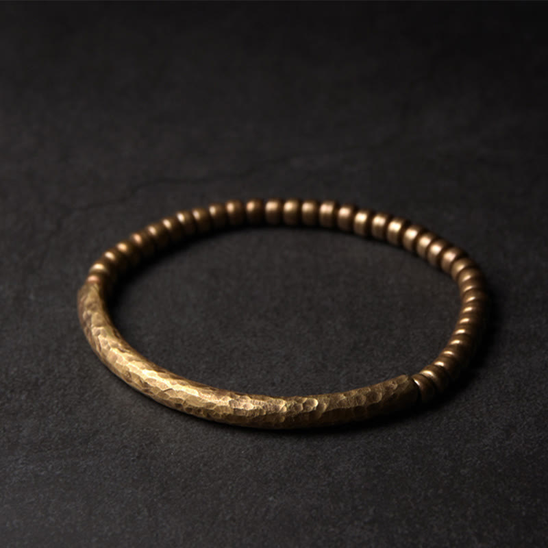 KarmaRipple's Simple Design Bronze Brass Bead Fortune Wealth Bracelet p12