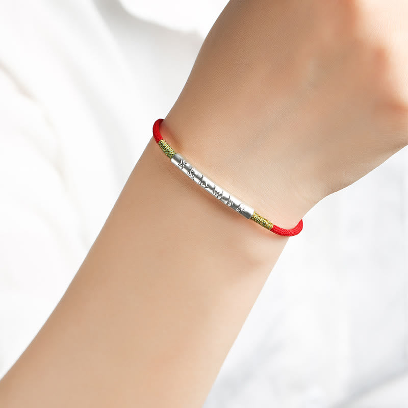 KarmaRipple's Tibetan Buddhist Handmade Mani Mantra Fortunate Red String Bracelet p12