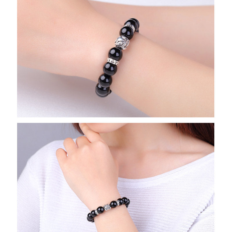 KarmaRipple's FengShui Authentic Rainbow Obsidian PiXiu Blessing Bracelet p6
