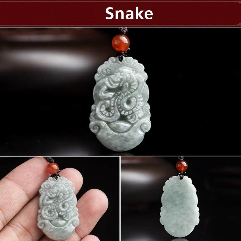 KarmaRipple's Authentic Jade 12 Chinese Zodiac Sucess Necklace Pendant p6