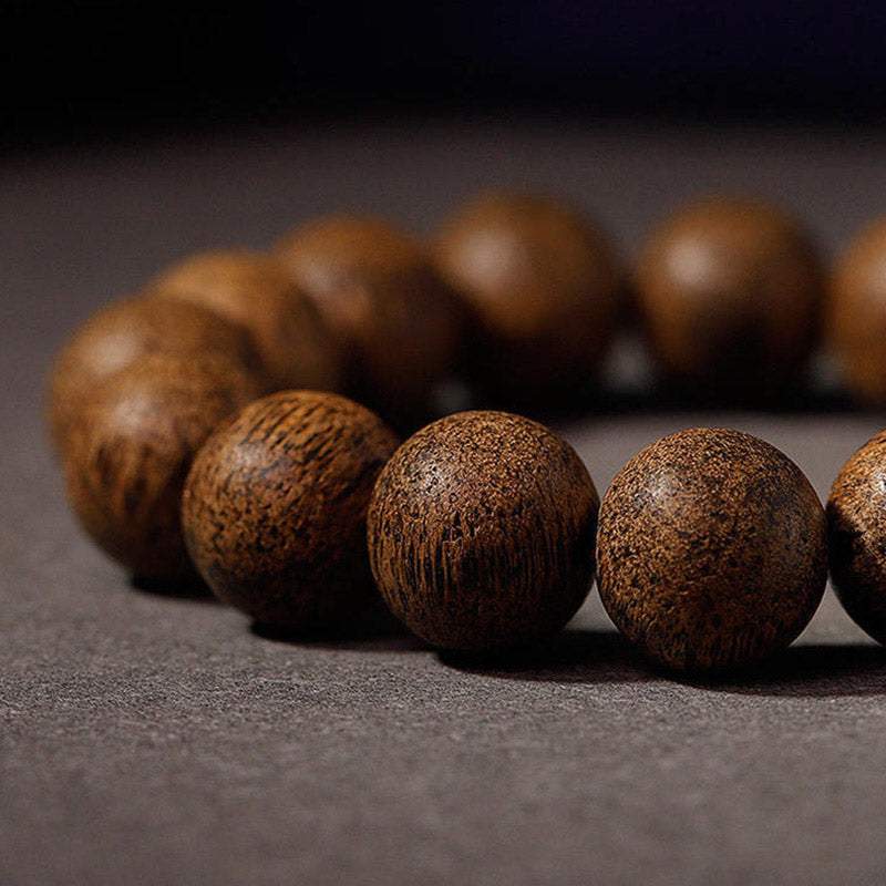 KarmaRipple's Chinese Zodiac Natal Buddha Authentic Agarwood Silver Peace Calm Bracelet p18