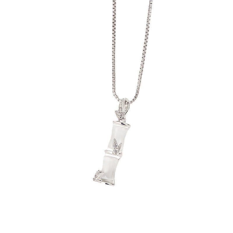 KarmaRipple's Chalcedony Bamboo Pattern Balance Pendant Necklace p14