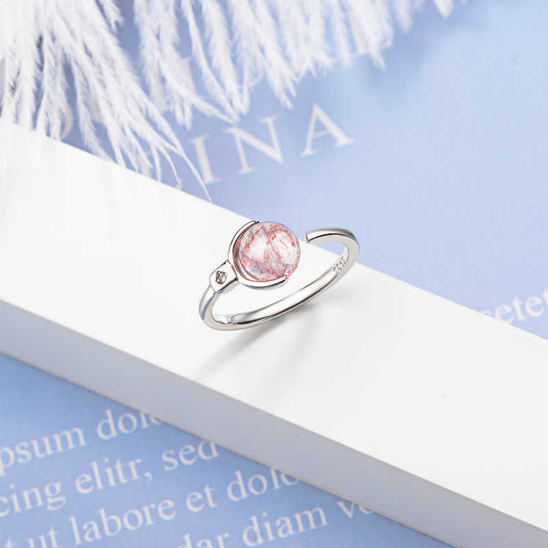KarmaRipple's Pink Gemstone Soothing Rotation Ring p8