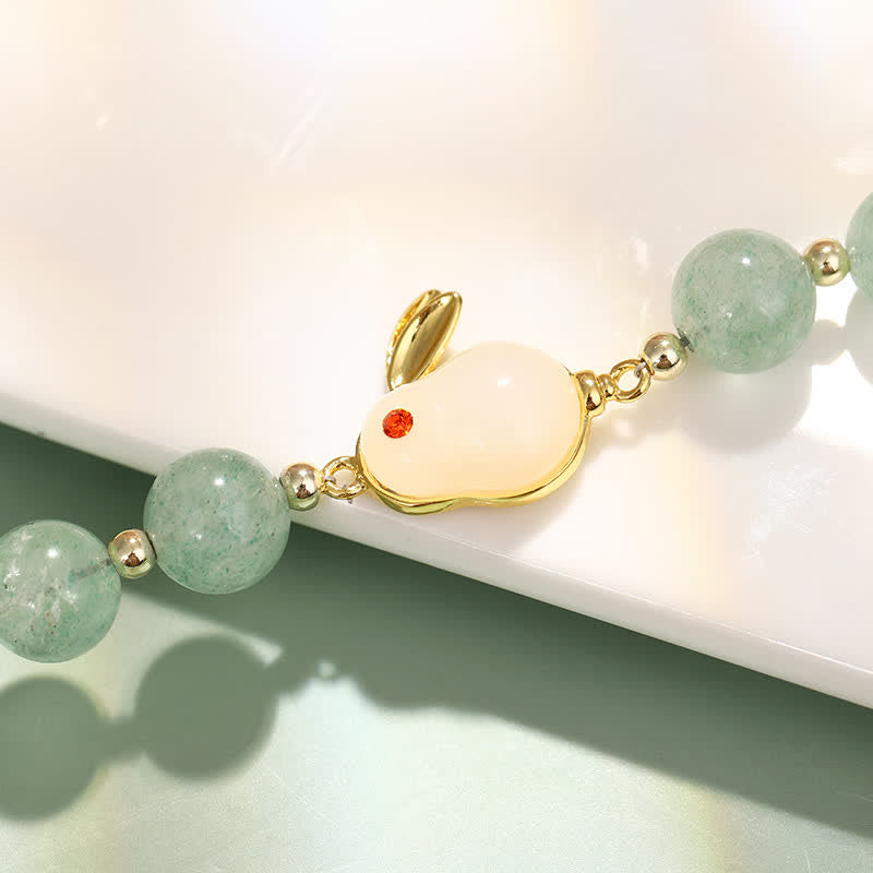 KarmaRipple's Year of the Rabbit Authentic Green Aventurine Fortune Bead Bracelet p4