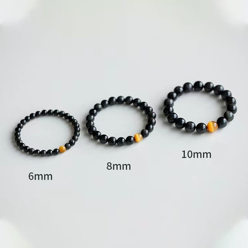 KarmaRipple's Authentic Rainbow Obsidian Tiger Eye Positive Love Bracelet p16