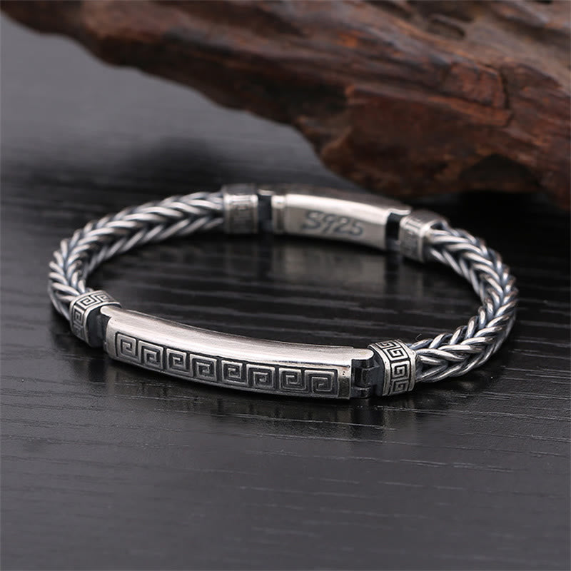 KarmaRipple's Swastika Pattern Engraved Fortune Bracelet p8