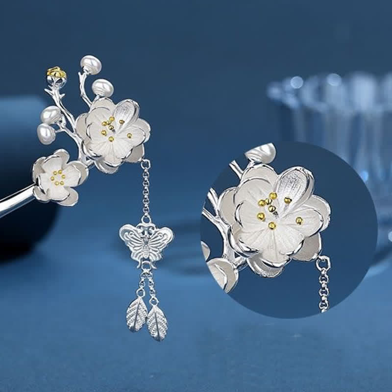 KarmaRipple's Plum Blossom Butterfly Love Freedom Tassel Hairpin p9