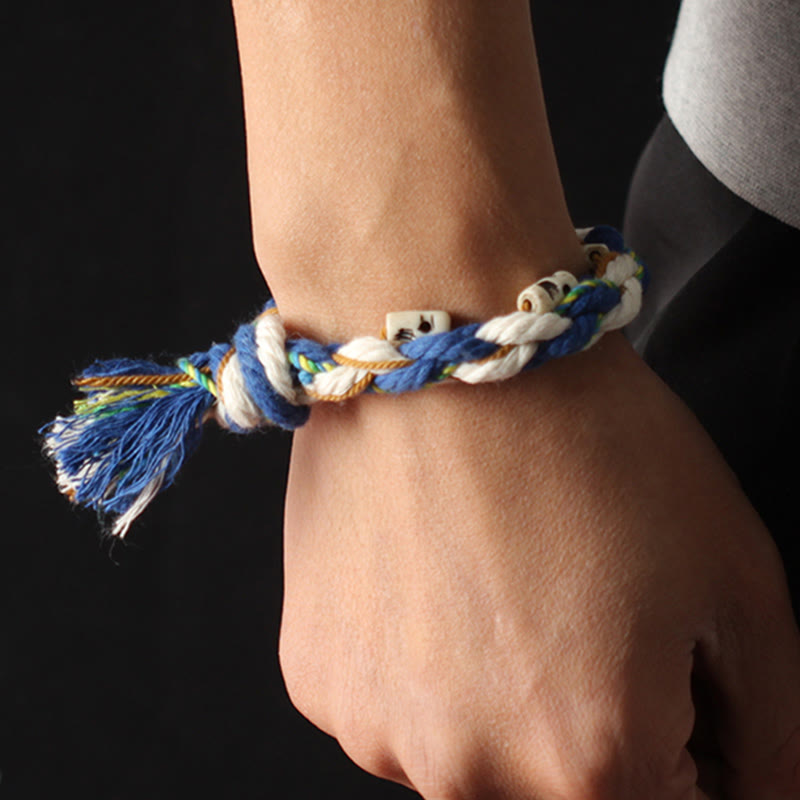 KarmaRipple's Tibetan Zakiram Goddess of Wealth Bead Engraved Handmade Fortune Bracelet p17