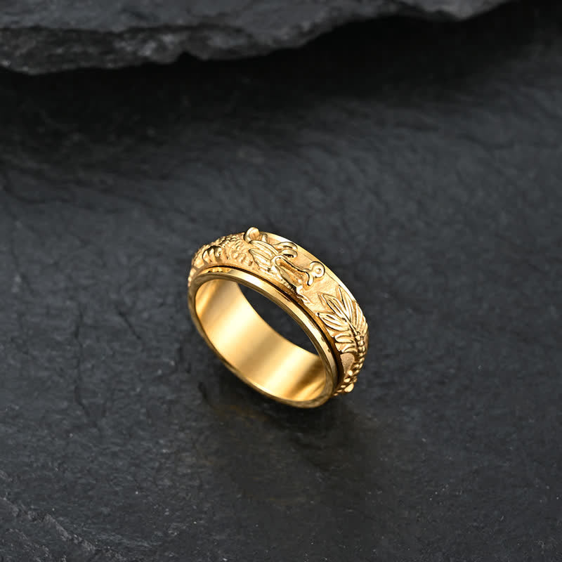 KarmaRipple's Dragon Titanium Steel Stimulation Rotatable Ring ( p9