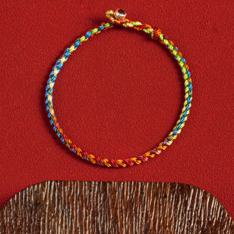 KarmaRipple's "May you be blessed with peace and safety in all four seasons" Fortunate Multicolored Bracelet p11
