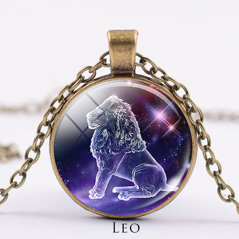 KarmaRipple's 12 Constellations of the Zodiac Moon Starry Sky Protection Blessing Pendant Necklace p28