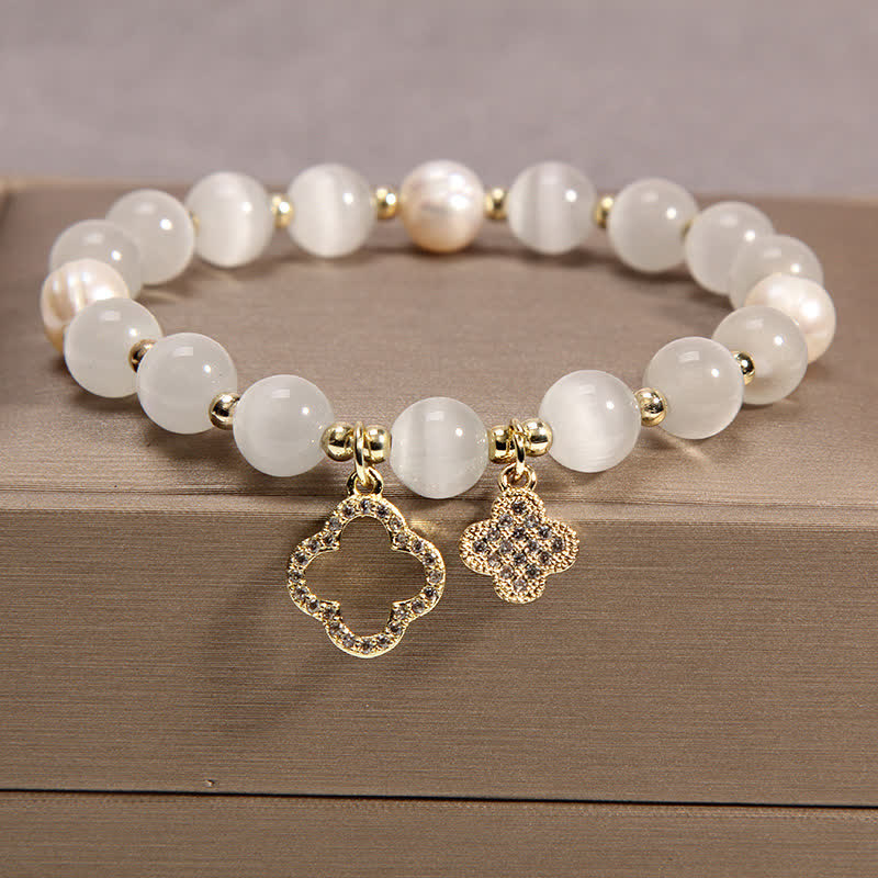 KarmaRipple's Cat's Eye Lovely Cat Pattern Pearl Love Talisman Bracelet p15