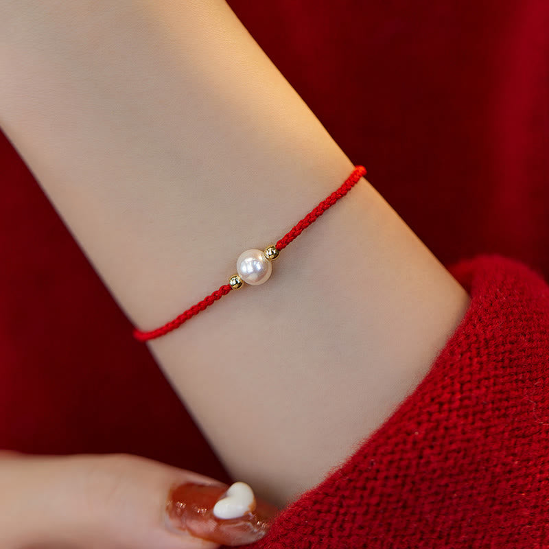 KarmaRipple's Authentic Pearl Bead Fortune Braid String Bracelet p17
