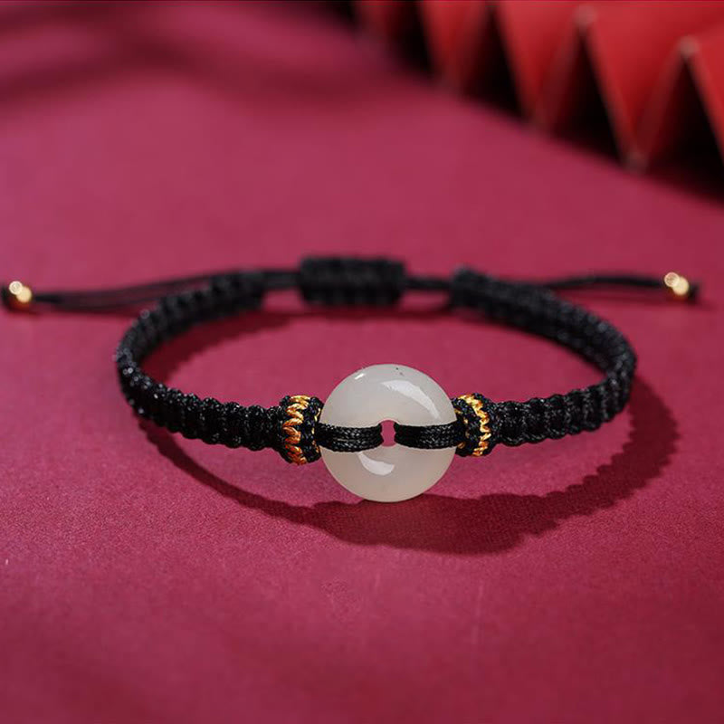 KarmaRipple's Peace Buckle Jade Abundance Woven Bracelet p14