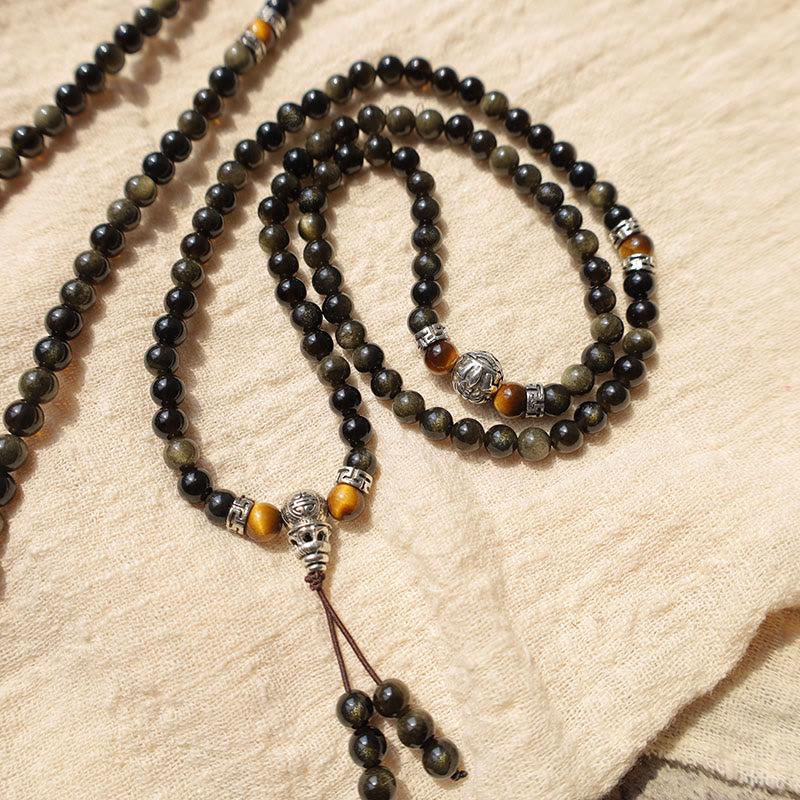 KarmaRipple's Golden Obsidian Energy Bracelet Pendant p4