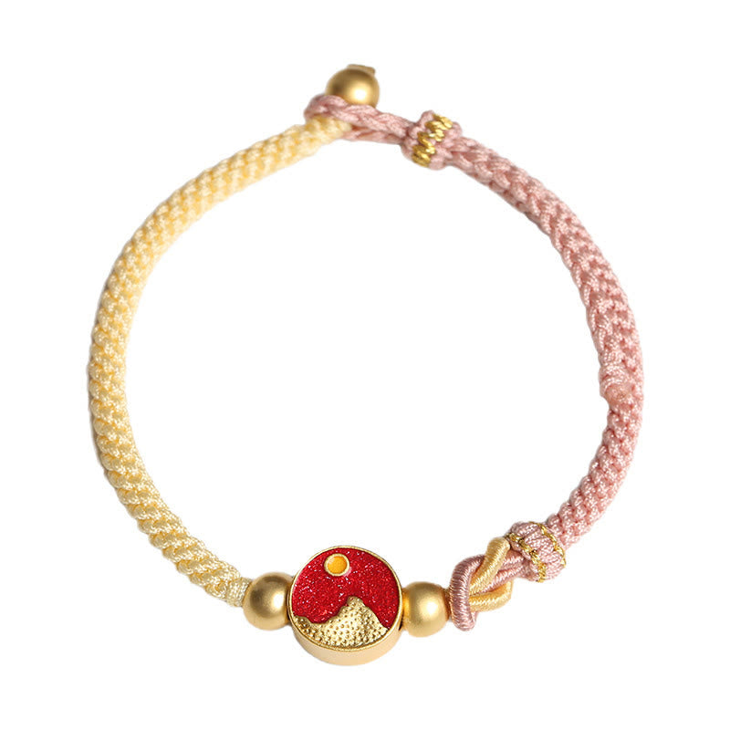 KarmaRipple's Handmade Mountain and Sea Engraved Fortune Two-Color String Pair Bracelet p10