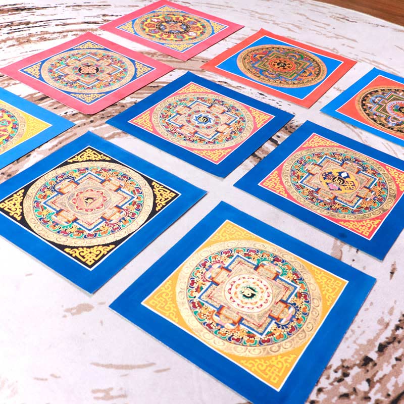 KarmaRipple's Tibetan Handmade Thangka Painting Blessing Thangka Blind Box Random Color Pattern p14