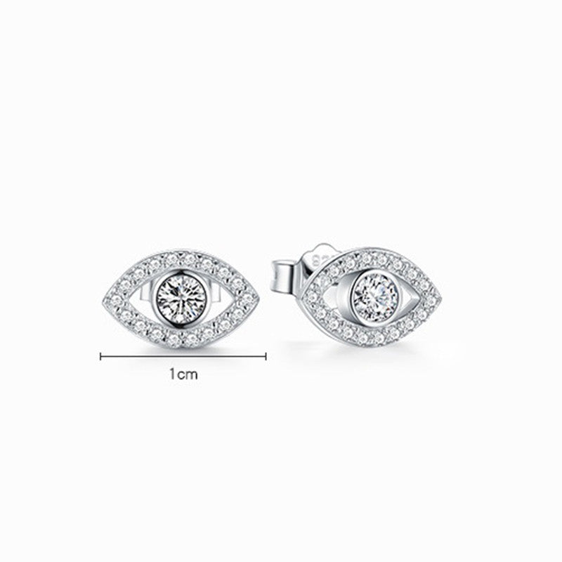 KarmaRipple's 925 Sterling Silver Evil Eye Symbol Protection Stud Earrings p7