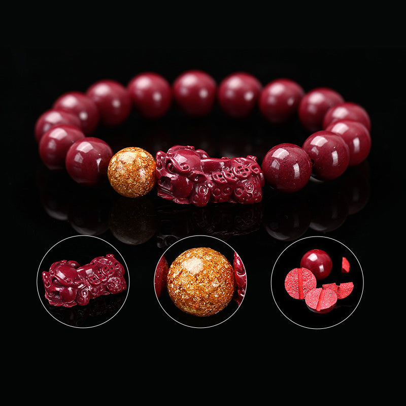 KarmaRipple's Tibetan Cinnabar Pixiu Calm Bracelet p4