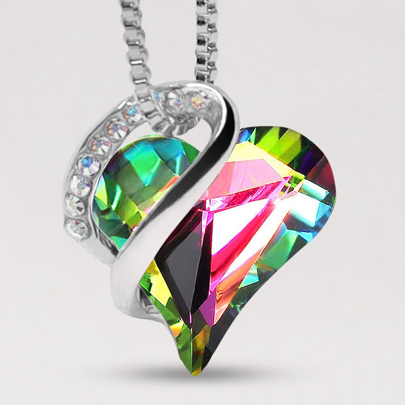 KarmaRipple's Love Heart Birthstone Balancing Energy Pendant Necklace p61