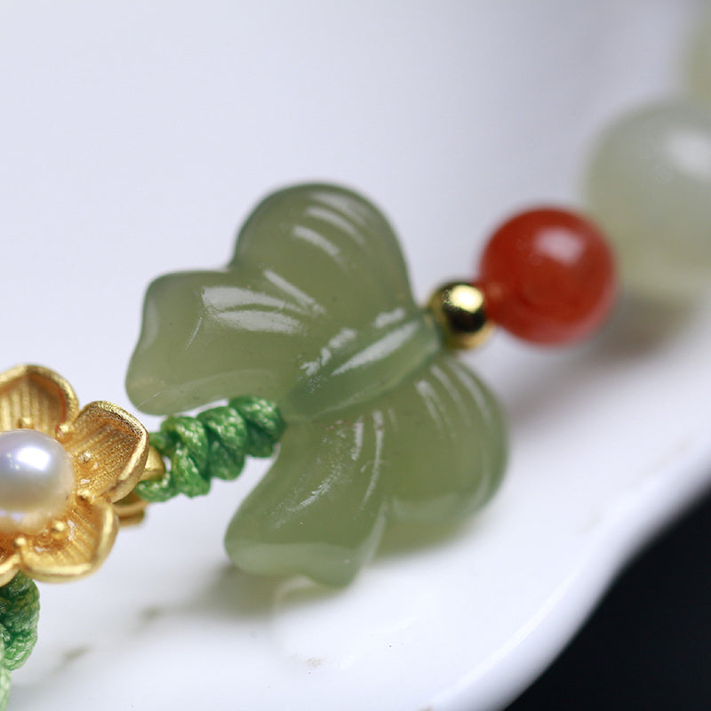 KarmaRipple's 925 Sterling Silver Jade Fortune Flower Butterfly Bracelet p15