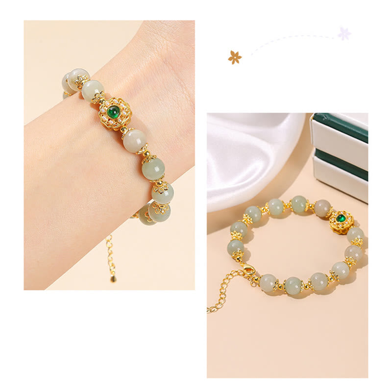 KarmaRipple's Authentic Jade Prosperity Bead Chain Bracelet p8