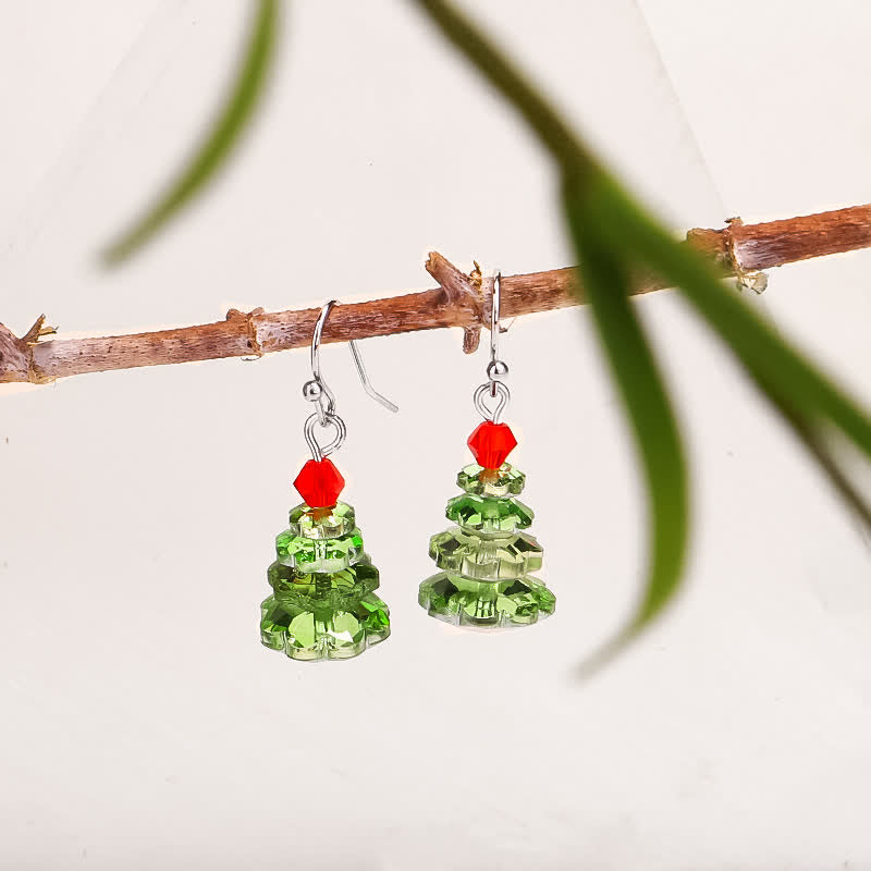 KarmaRipple's Various Crystals Christmas Tree Amethyst Peace Balancing Drop Earrings p11