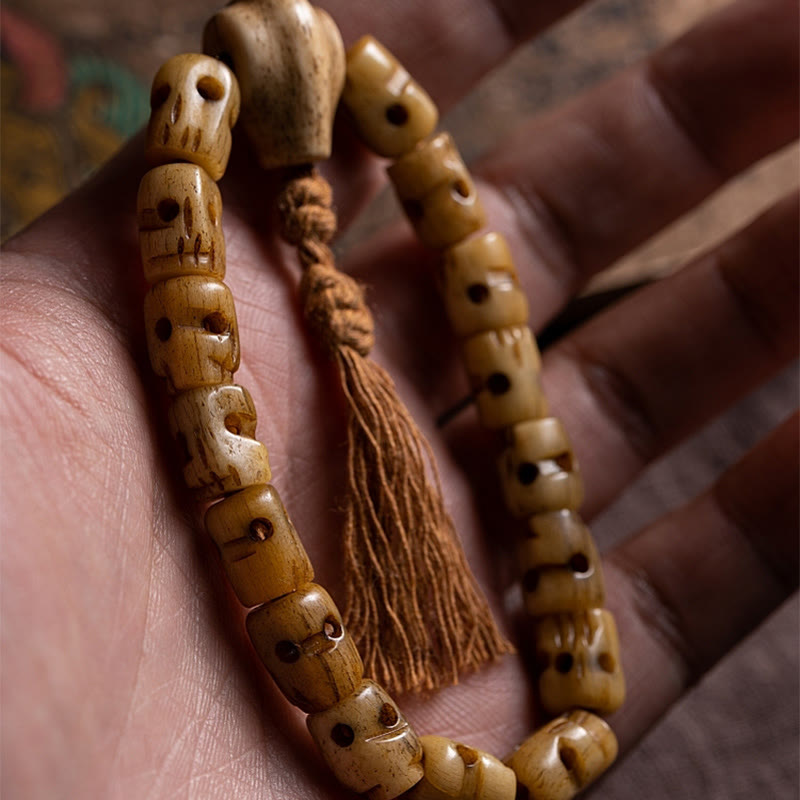 KarmaRipple's Tibetan Yak Bone The Lord Of The Corpse Forest Keep Away Evil Spirits Bracelet p2