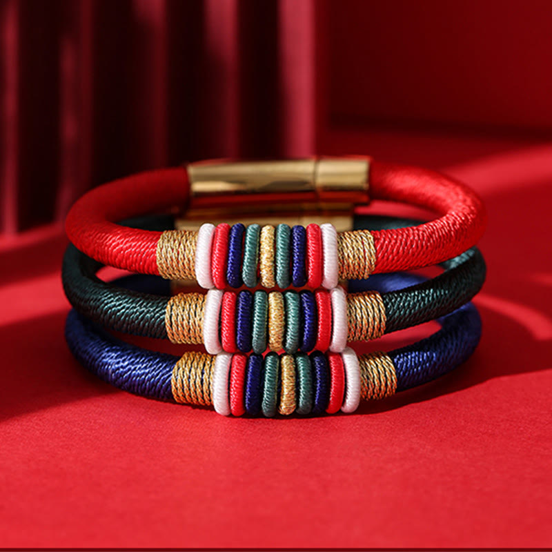 KarmaRipple's Tibetan Handmade Colorful King Kong Weave Five Elements Fortune Braid String Bracelet p20