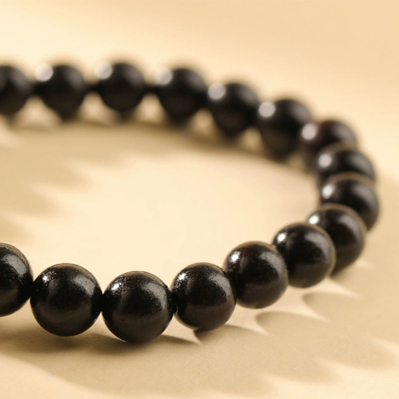 KarmaRipple's Cute Ebony Wood Cat Head Pattern Peace Bracelet p7