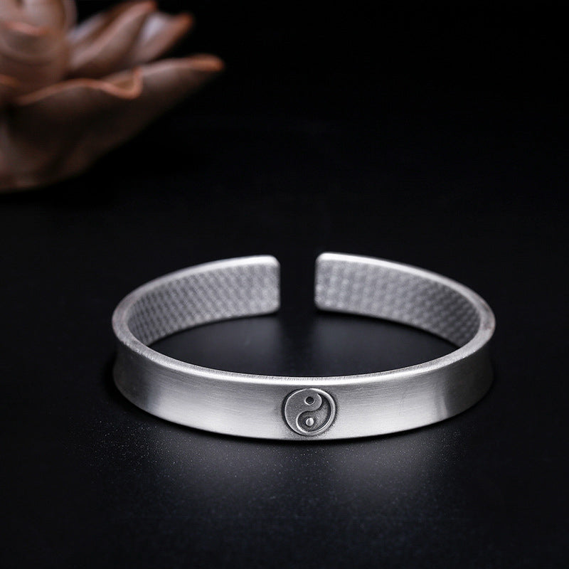 KarmaRipple's 999 Sterling Silver Yin Yang Auspicious Clouds Balance Balance Bracelet p14